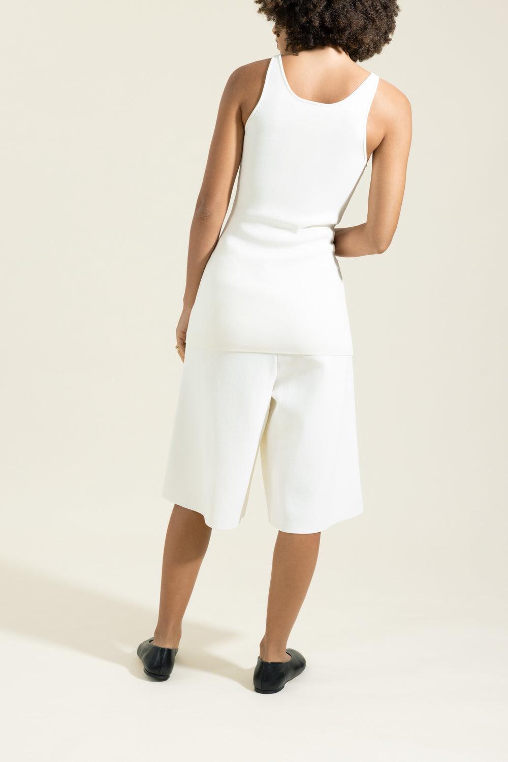 Classic Compact Knit Tank- White-WHITE-XS-CLOTHINGTOPTANK-TOTEME