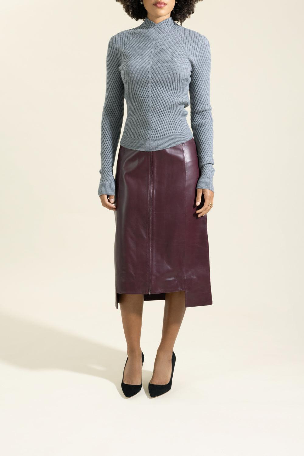 Georgia Jumper-GREY-XS-CLOTHINGTOPKNITS-VICTORIA BECKHAM