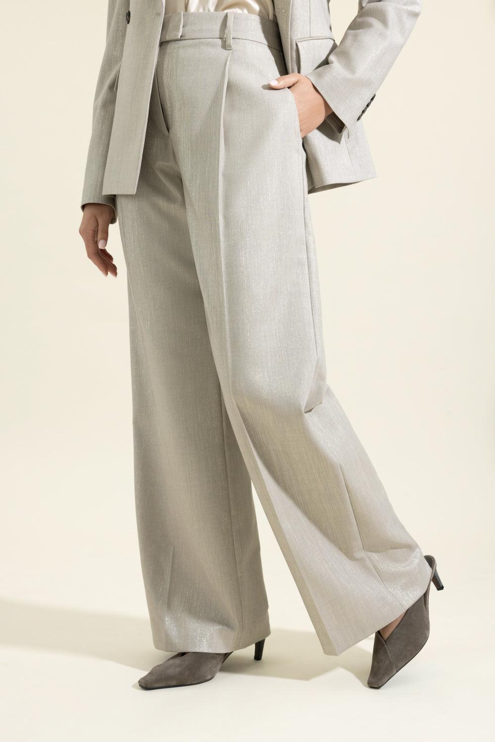 Sparkling Relaxed Trouser-CREAM-38-CLOTHINGPANTWIDE LEG-BRUNELLO CUCINELLI