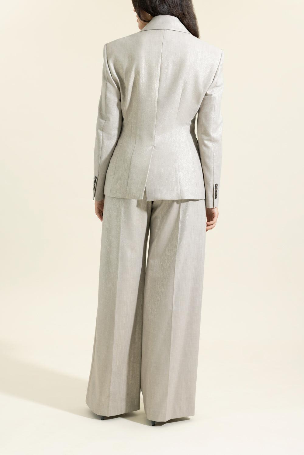 Double Breasted Sparkling Blazer-CREAM-38-CLOTHINGJACKETCASUAL-BRUNELLO CUCINELLI
