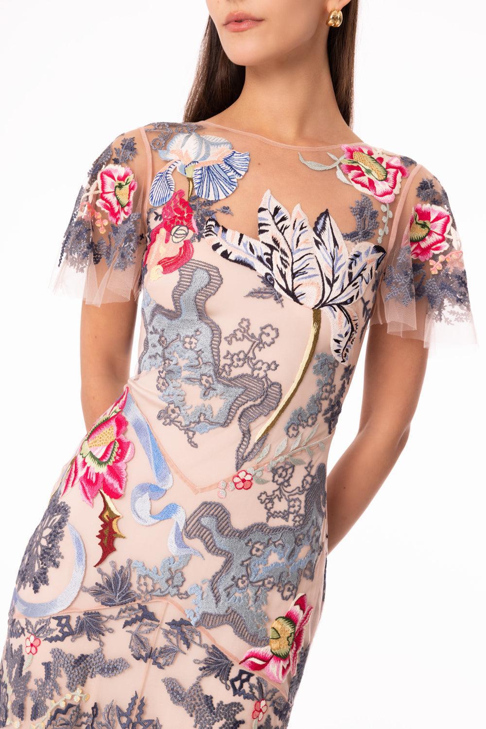 Bilbao Gown-ROSEWATER-4-CLOTHINGDRESSGOWN-TEMPERLEY LONDON