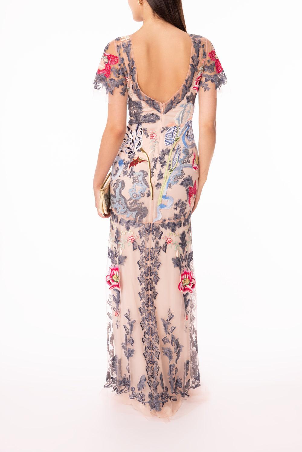 Bilbao Gown-ROSEWATER-4-CLOTHINGDRESSGOWN-TEMPERLEY LONDON