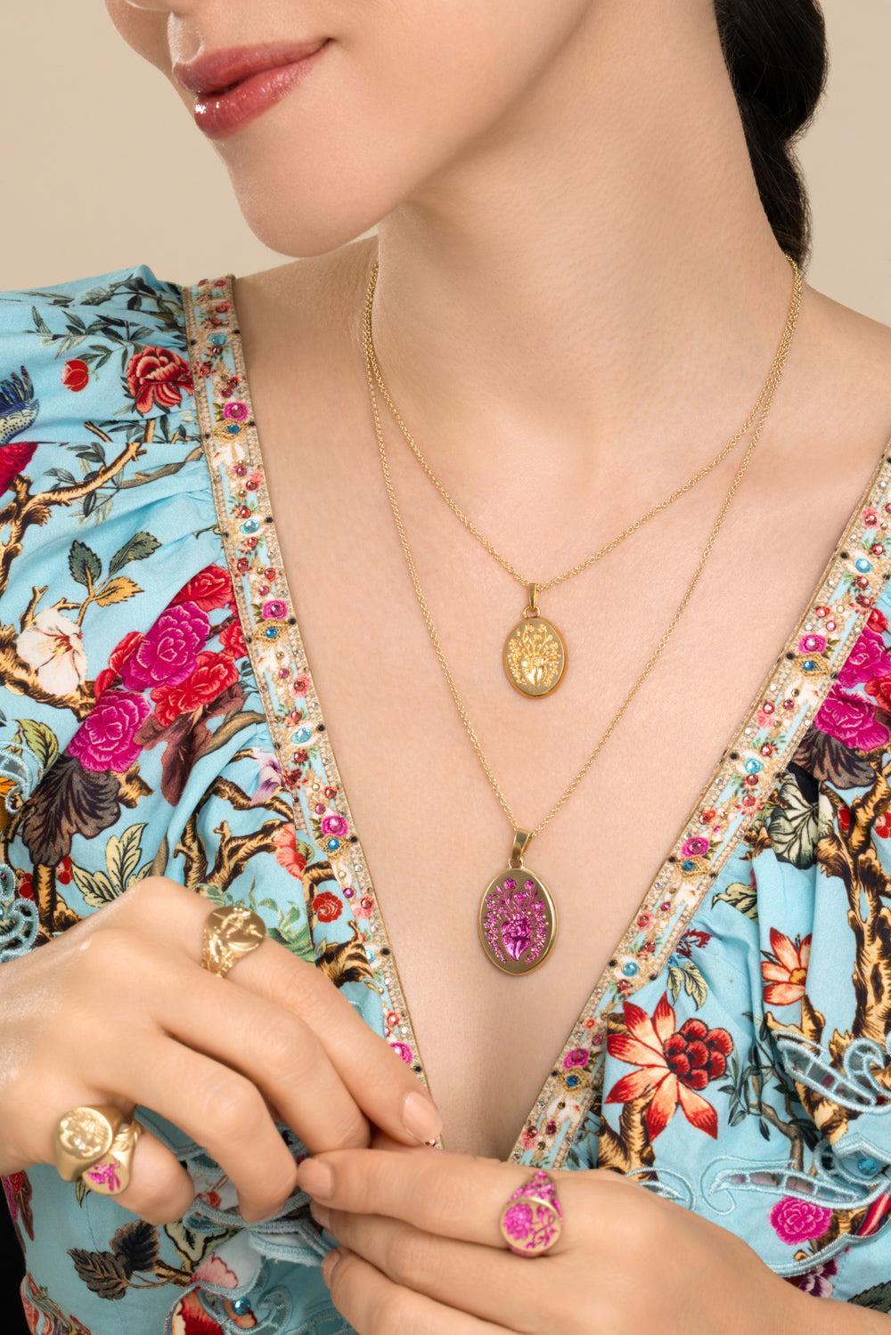 Yellow Small Heart Pendant Necklace-YELLOW GOLD-JEWELRYFINE JEWELNECKLACE O-CASTRO SMITH