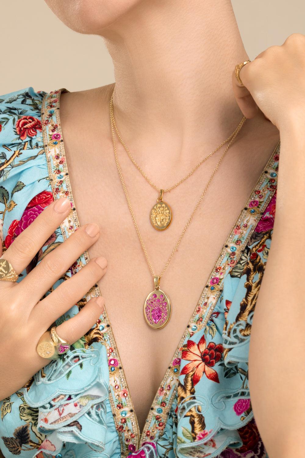 Yellow Small Heart Pendant Necklace-YELLOW GOLD-JEWELRYFINE JEWELNECKLACE O-CASTRO SMITH