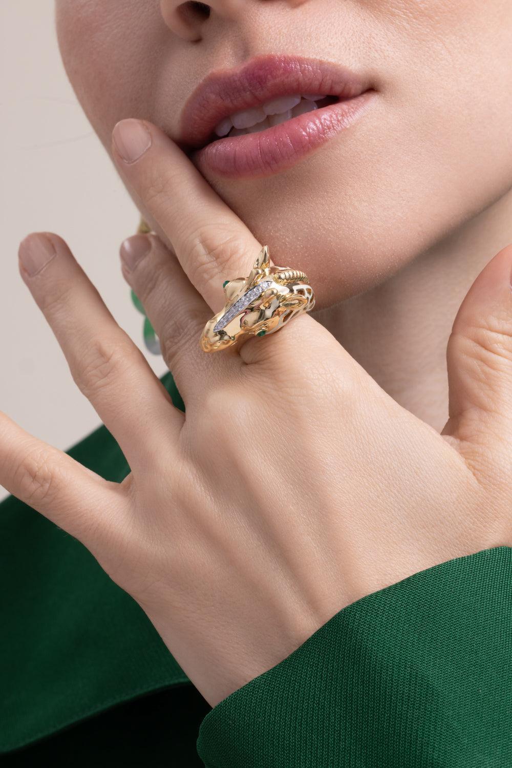 Giraffe Ring-YELLOW GOLD-6-JEWELRYFINE JEWELRING-DAVID WEBB