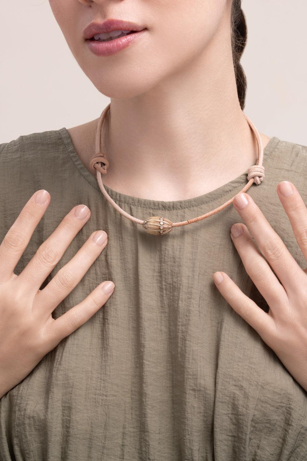 Diamond Classic L Coquito Bead Necklace-ROSE GOLD-JEWELRYFINE JEWELNECKLACE O-DEZSO BY SARA BELTRAN