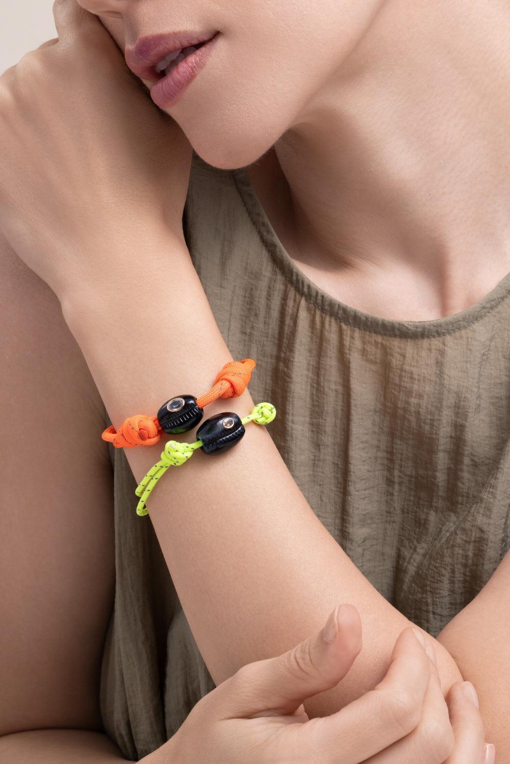Blue Tiger Eye Garnet Cowry Bracelet-ROSE GOLD-JEWELRYFINE JEWELBRACELET O-DEZSO BY SARA BELTRAN