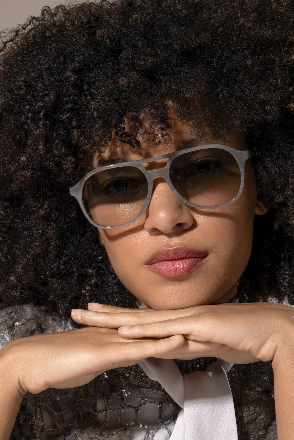 Pilot Sunglasses-CREAM-ACCESSORIESUNGLASSES-BRUNELLO CUCINELLI