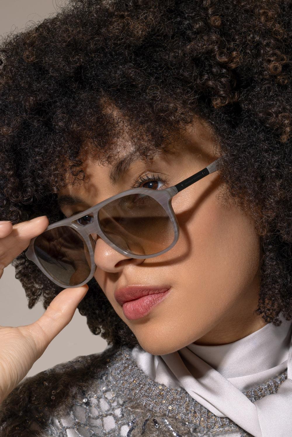 Pilot Sunglasses-CREAM-ACCESSORIESUNGLASSES-BRUNELLO CUCINELLI