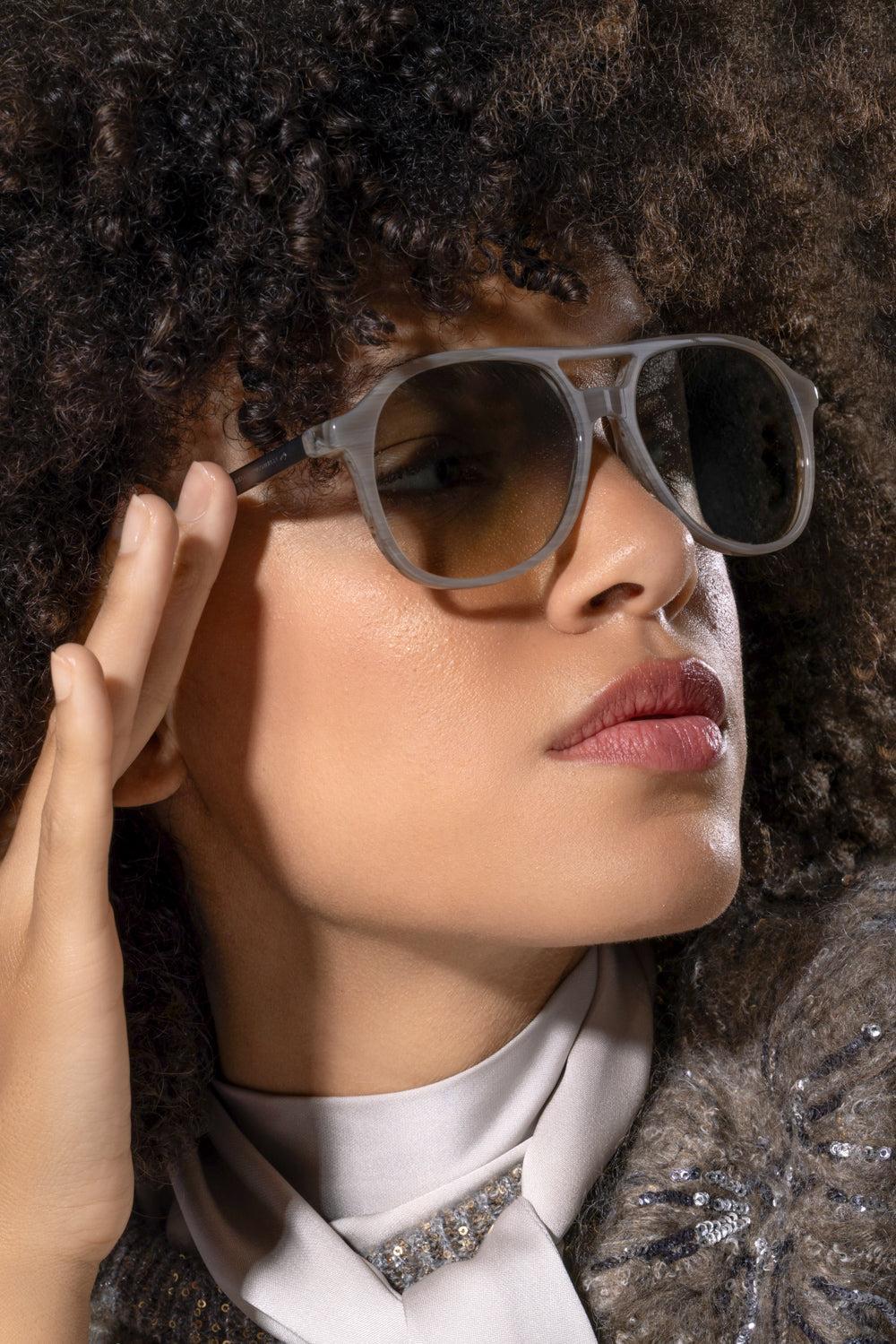 Pilot Sunglasses-CREAM-ACCESSORIESUNGLASSES-BRUNELLO CUCINELLI