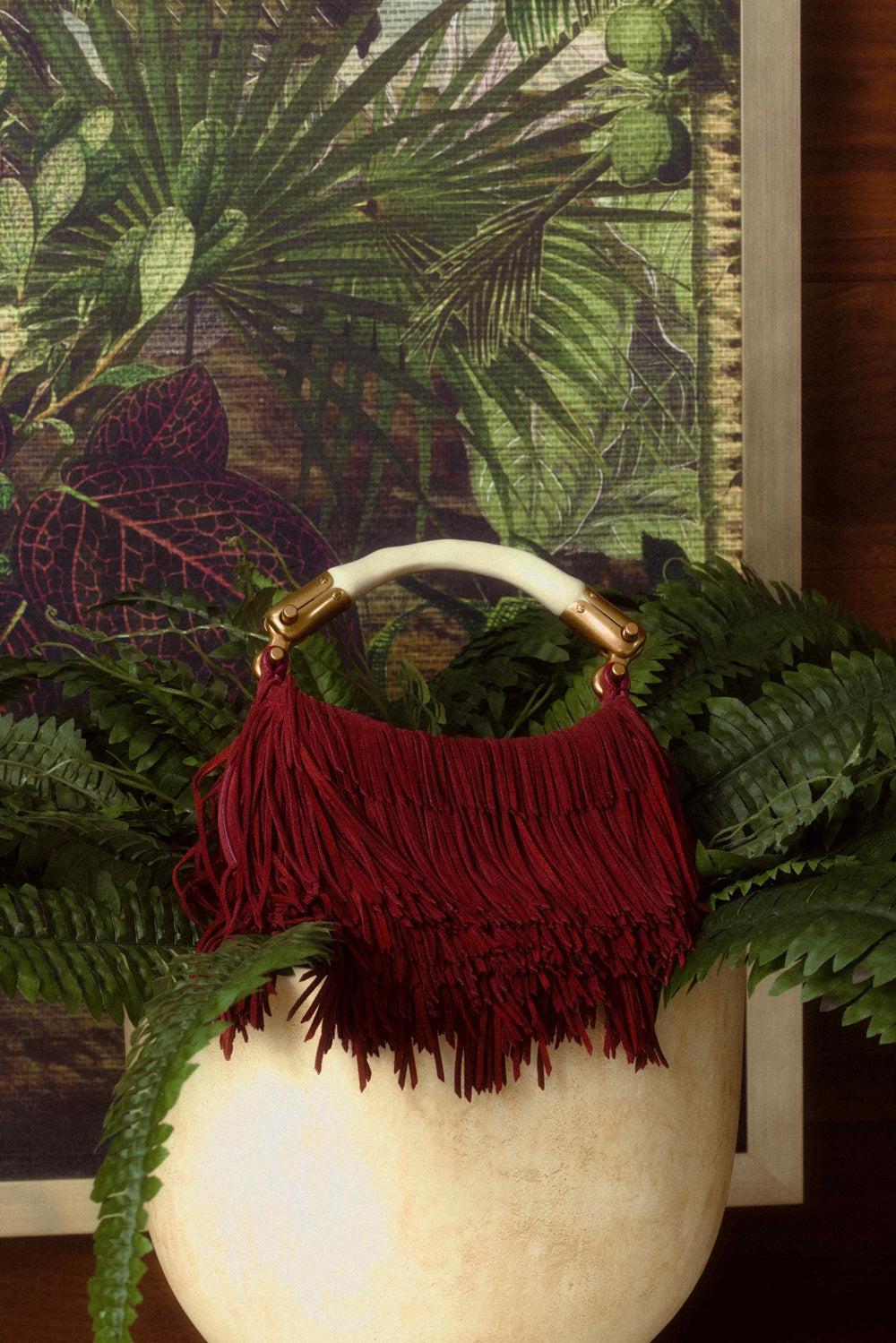  Ebène Mini Bag-RED-HANDBAGTOP HANDLE-BALMAIN 