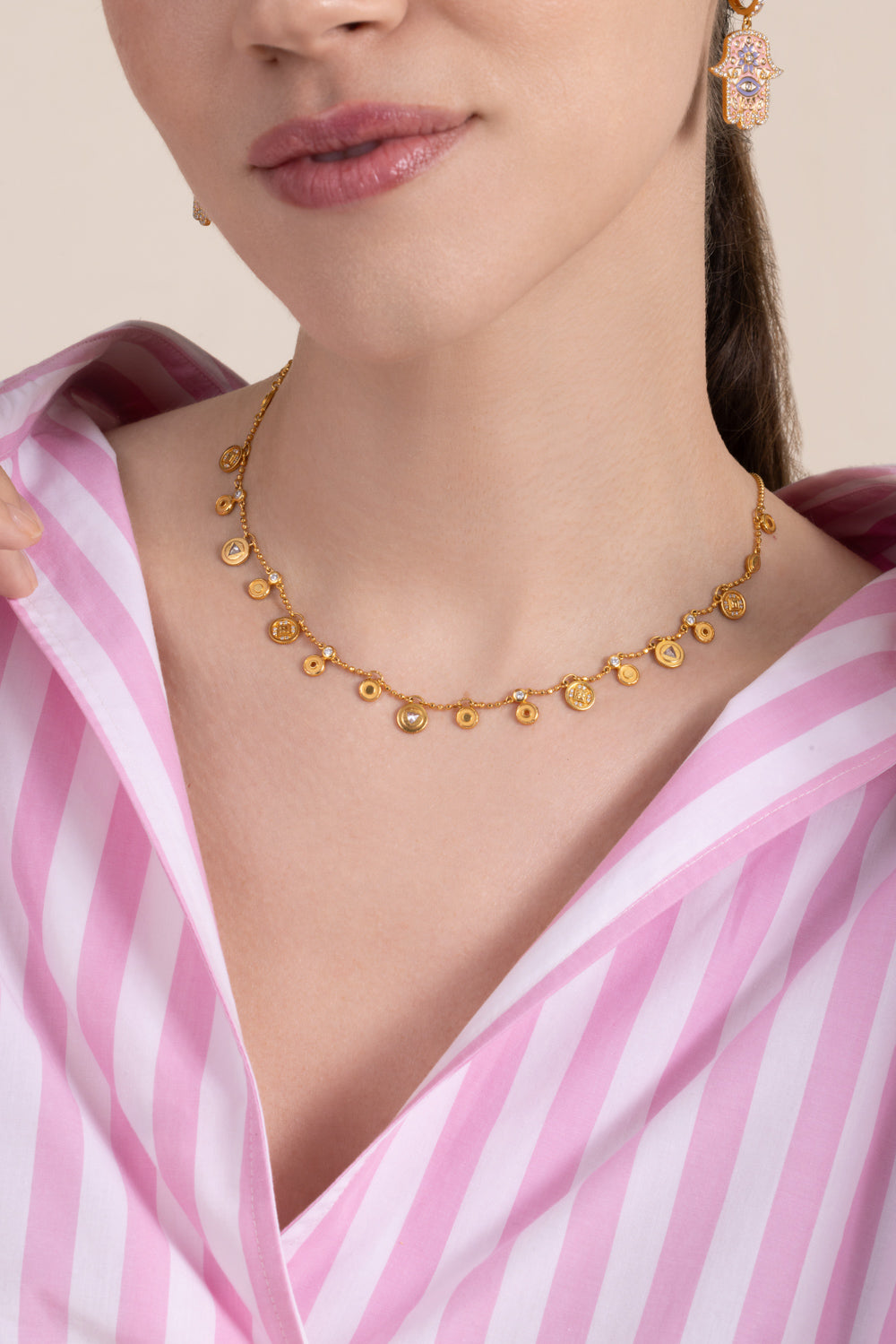 Diamond Coin Necklace