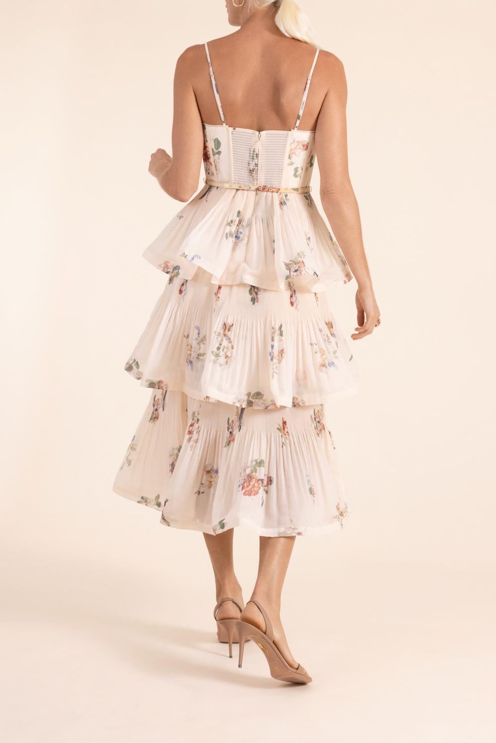 Pleated Tiered Midi Dress-NOVELTY-0-CLOTHINGDRESSCASUAL-ZIMMERMANN