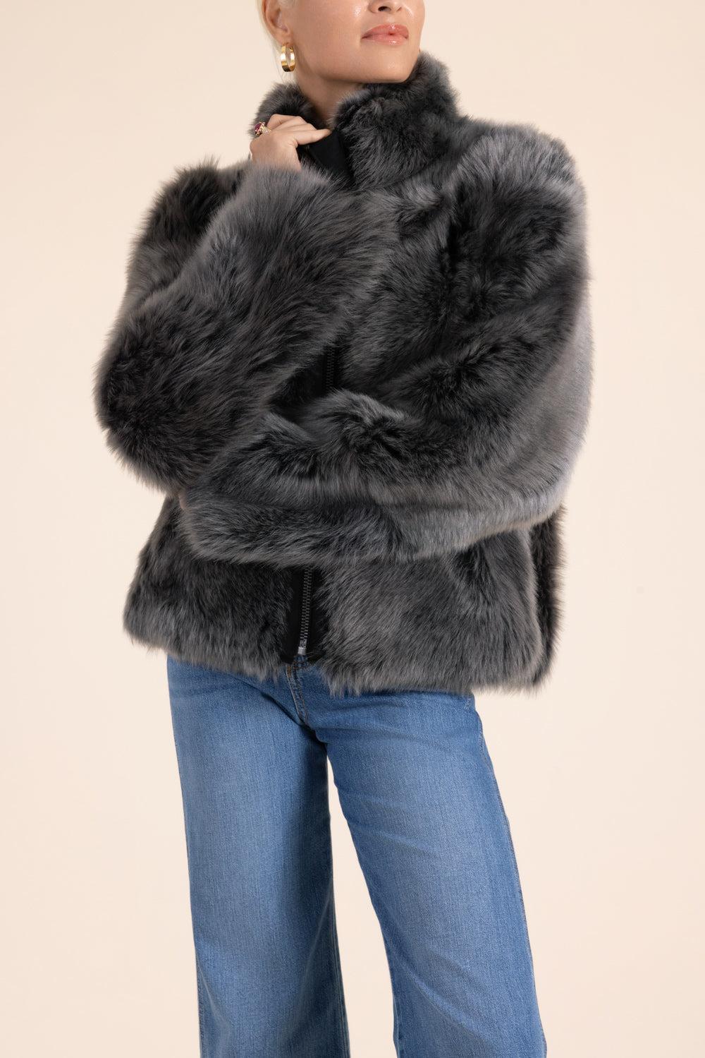 Hope Reversible Jacket-BLACK-XS-CLOTHINGCOATFUR-HISO