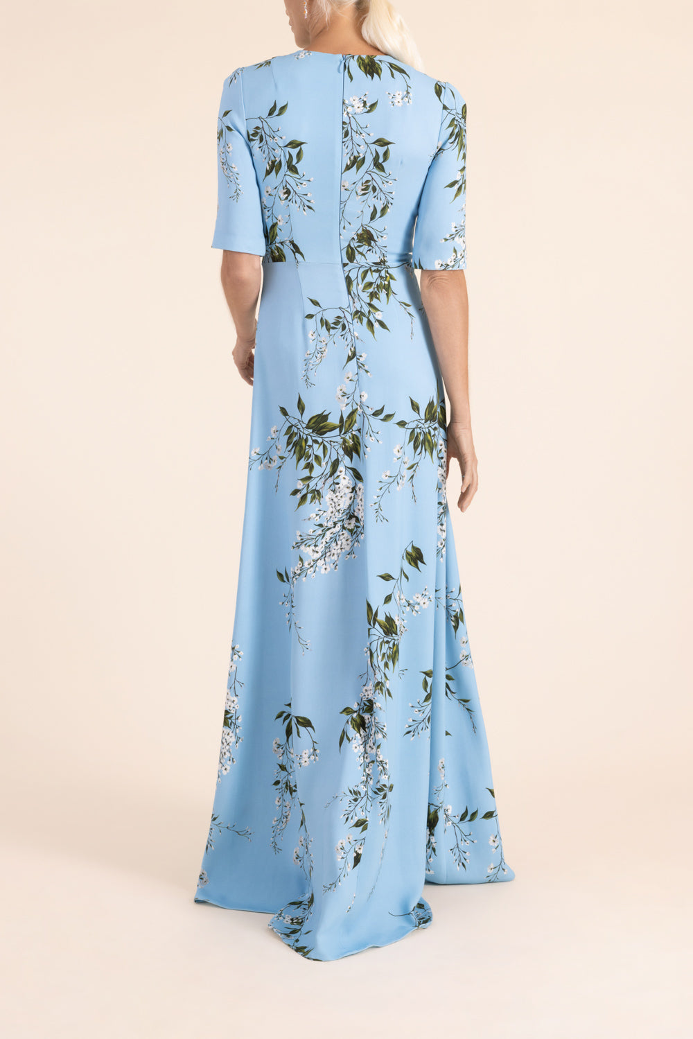 Short Sleeve Floral Gown