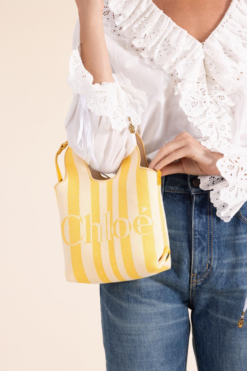 Striped Small Canvas Bag-STRIPE-HANDBAGSHOULDER-CHLOÉ