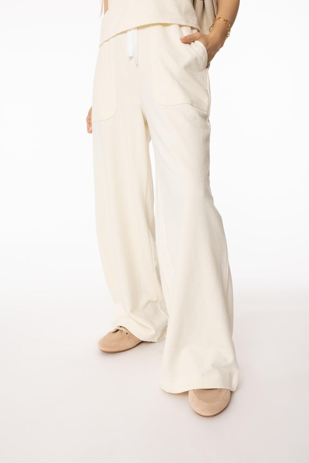 Main St. Pant-IVORY-XS-CLOTHINGPANTWIDE LEG-TWP