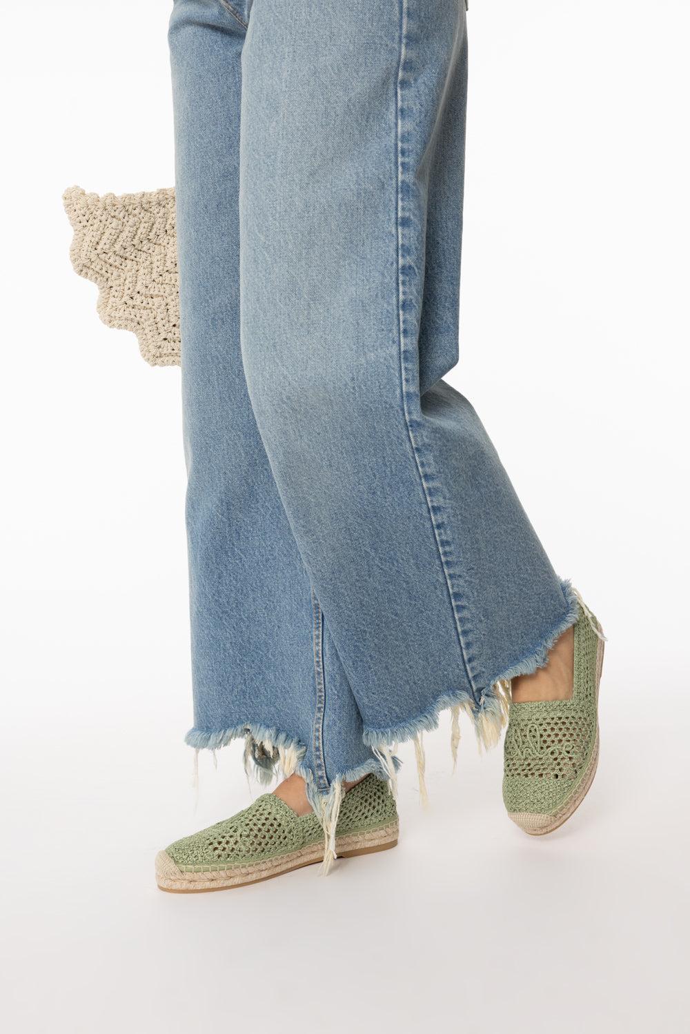 Isla Woven Shoe-MINT-37-SHOEFLAT SHOE-CHLOÉ