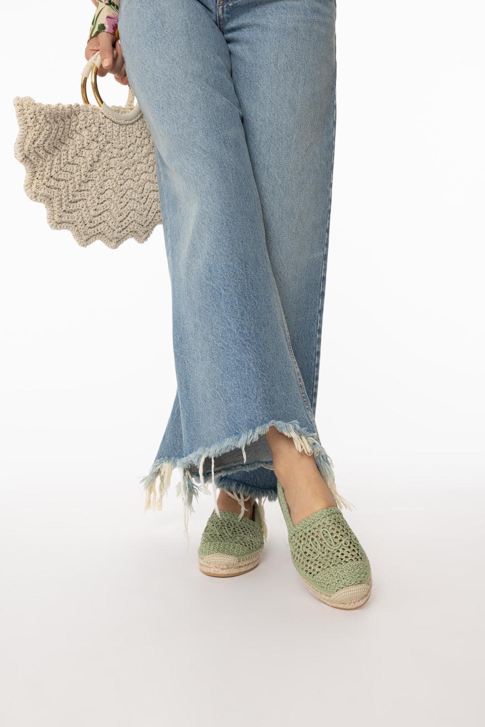 Isla Woven Shoe-MINT-37-SHOEFLAT SHOE-CHLOÉ