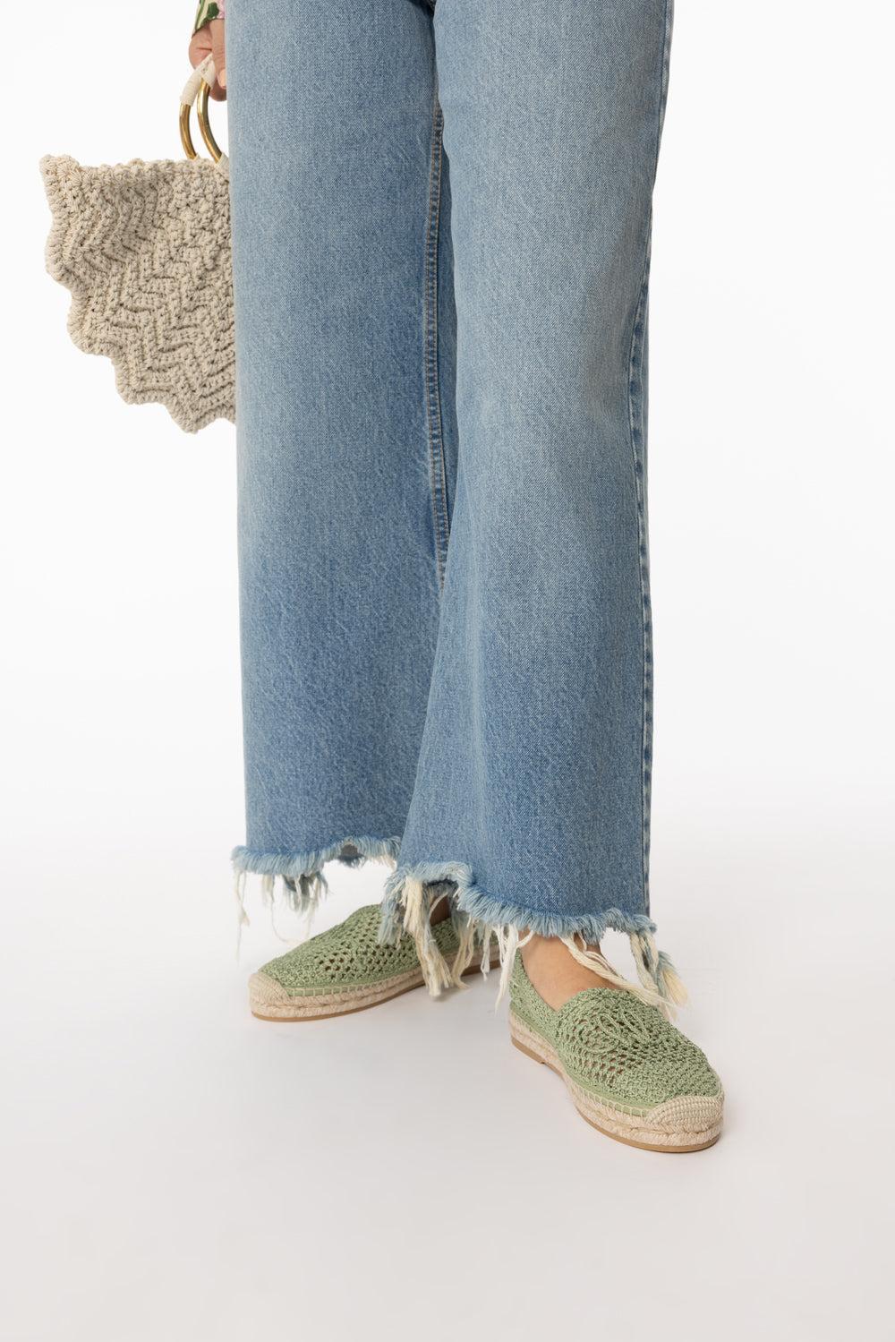 Isla Woven Shoe-MINT-37-SHOEFLAT SHOE-CHLOÉ