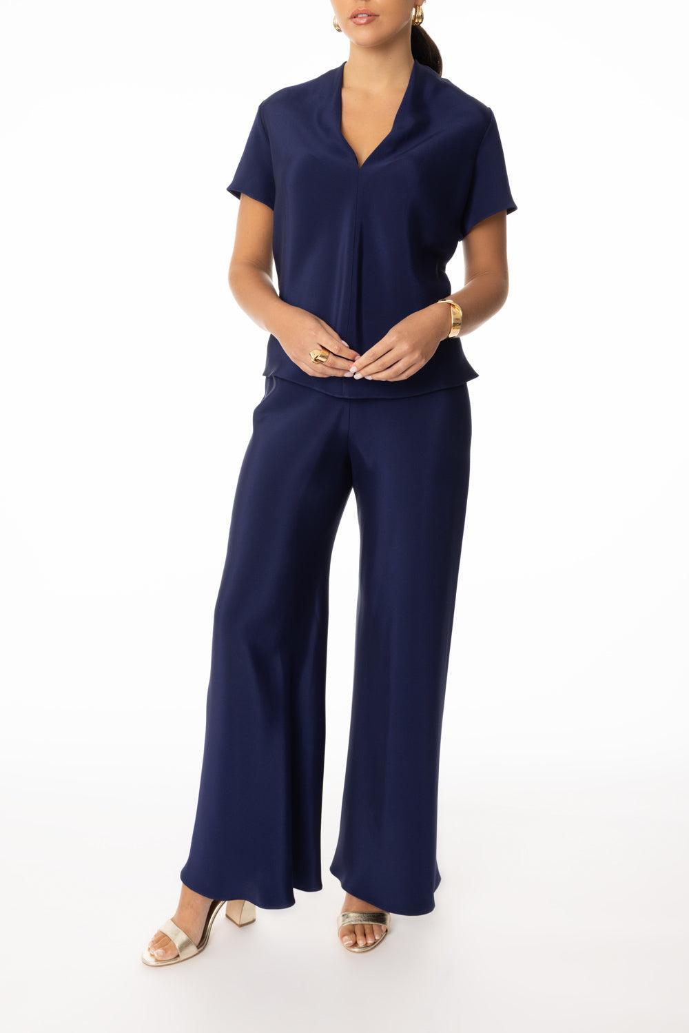 Chute Pant - Sapphire-SAPPHIRE-P-CLOTHINGPANTWIDE LEG-PETER COHEN