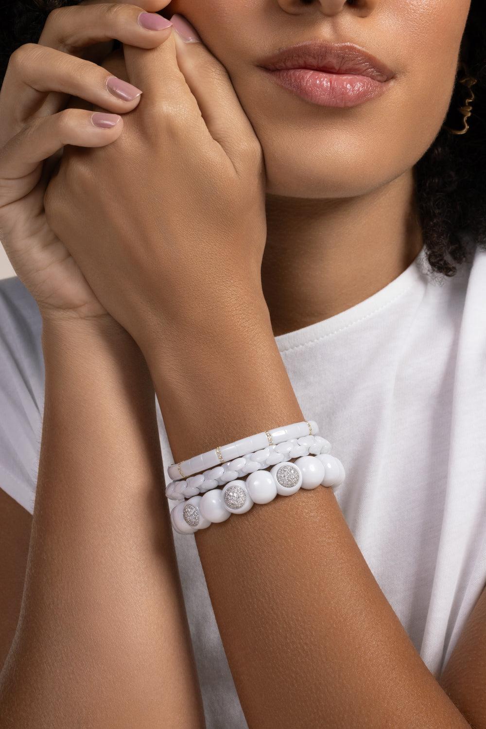 White Anaconda Bracelet-YELLOW GOLD-JEWELRYFINE JEWELBRACELET O-ROBERTO DEMEGLIO