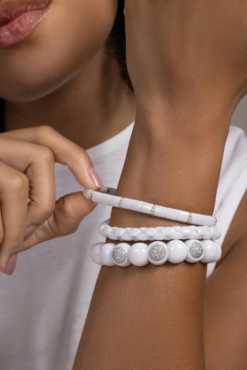 White Anaconda Bracelet-YELLOW GOLD-JEWELRYFINE JEWELBRACELET O-ROBERTO DEMEGLIO