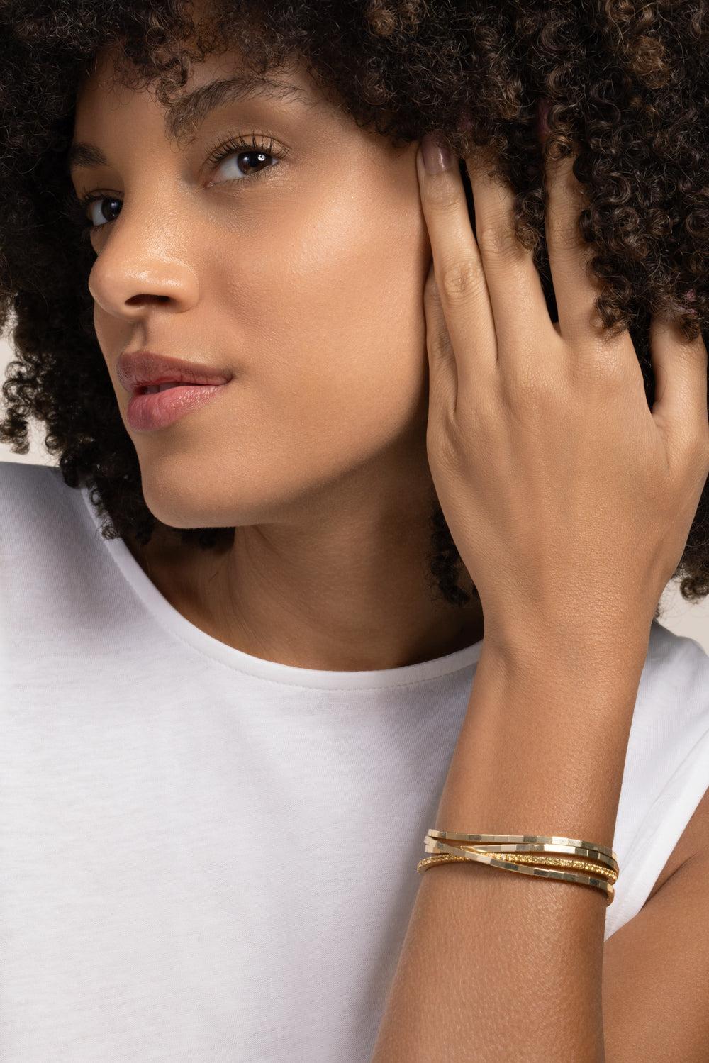 Yellow Sapphire Stretch Tennis Bracelet-YELLOW GOLD-JEWELRYFINE JEWELBRACELET O-ROBERTO DEMEGLIO