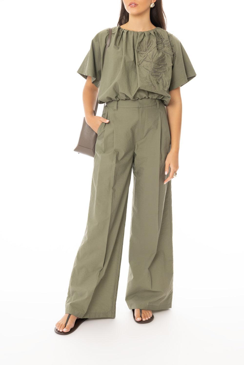 Sartorial Loose Trousers-EUCALYPT-42-CLOTHINGPANTWIDE LEG-BRUNELLO CUCINELLI