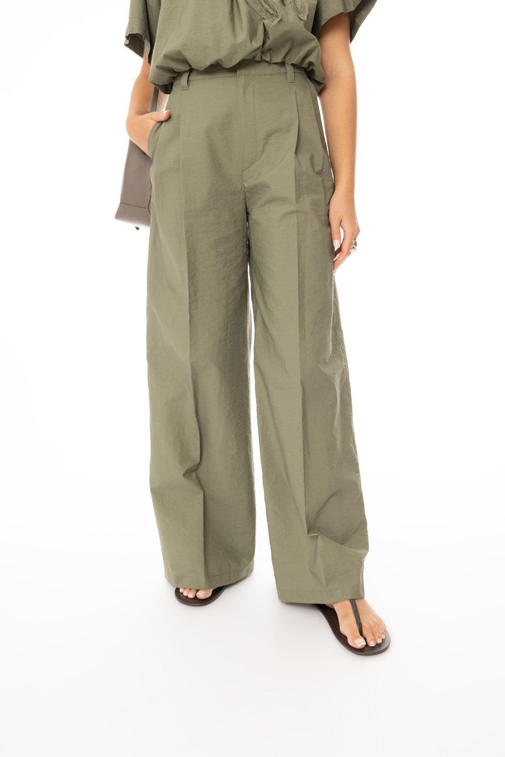 Sartorial Loose Trousers-EUCALYPT-42-CLOTHINGPANTWIDE LEG-BRUNELLO CUCINELLI