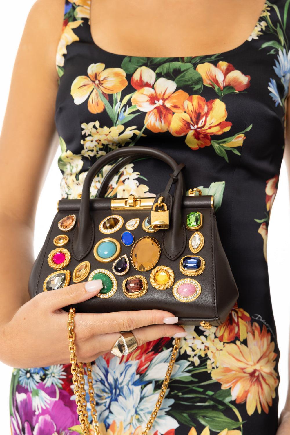 Marlene Day Bag - Chocolate Gems-CHOCOLATE-HANDBAGTOP HANDLE-DOLCE & GABBANA