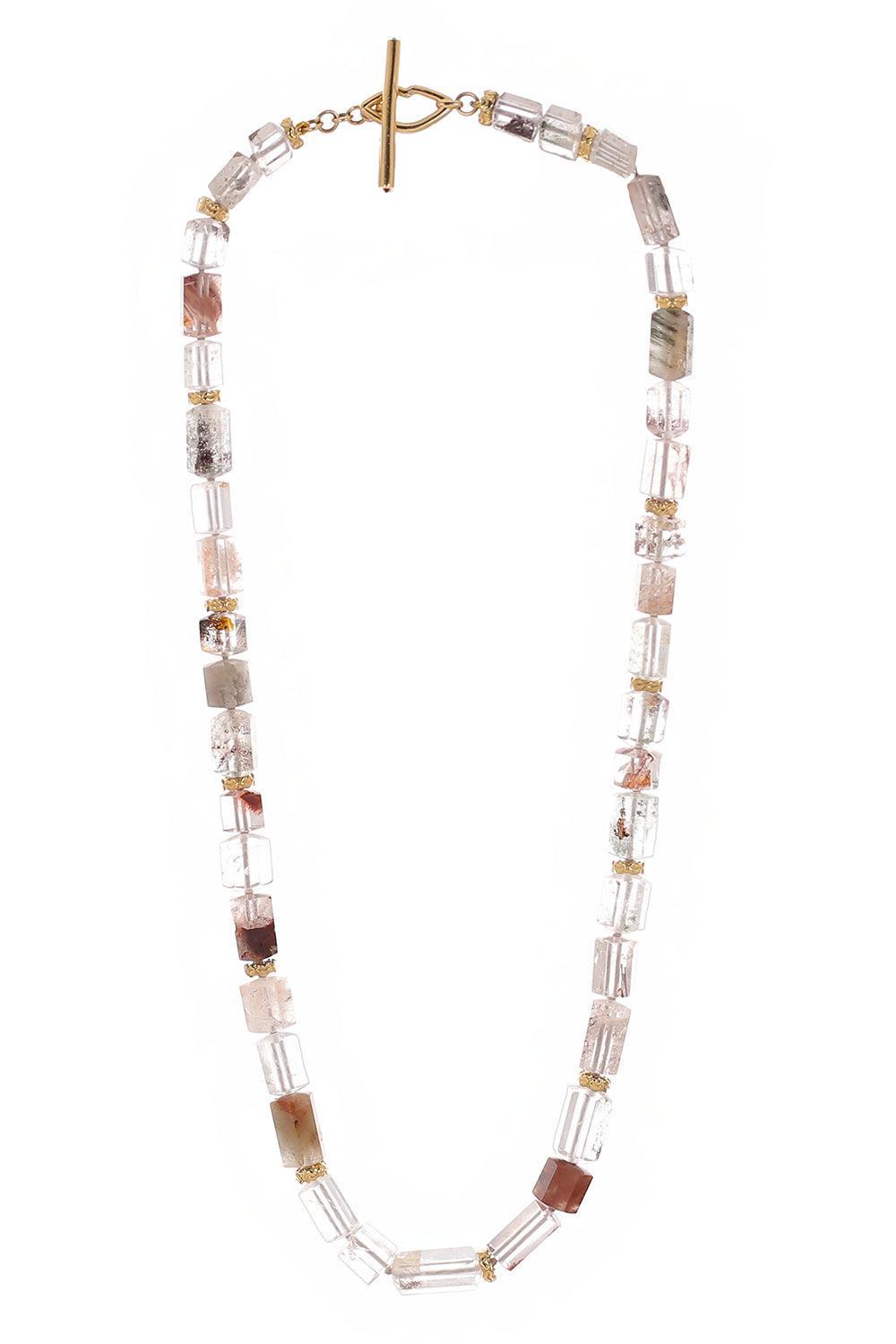 Quartz Sapphire Garden Beaded Necklace-YELLOW GOLD-20-JEWELRYFINE JEWELNECKLACE O-EDINA KISS