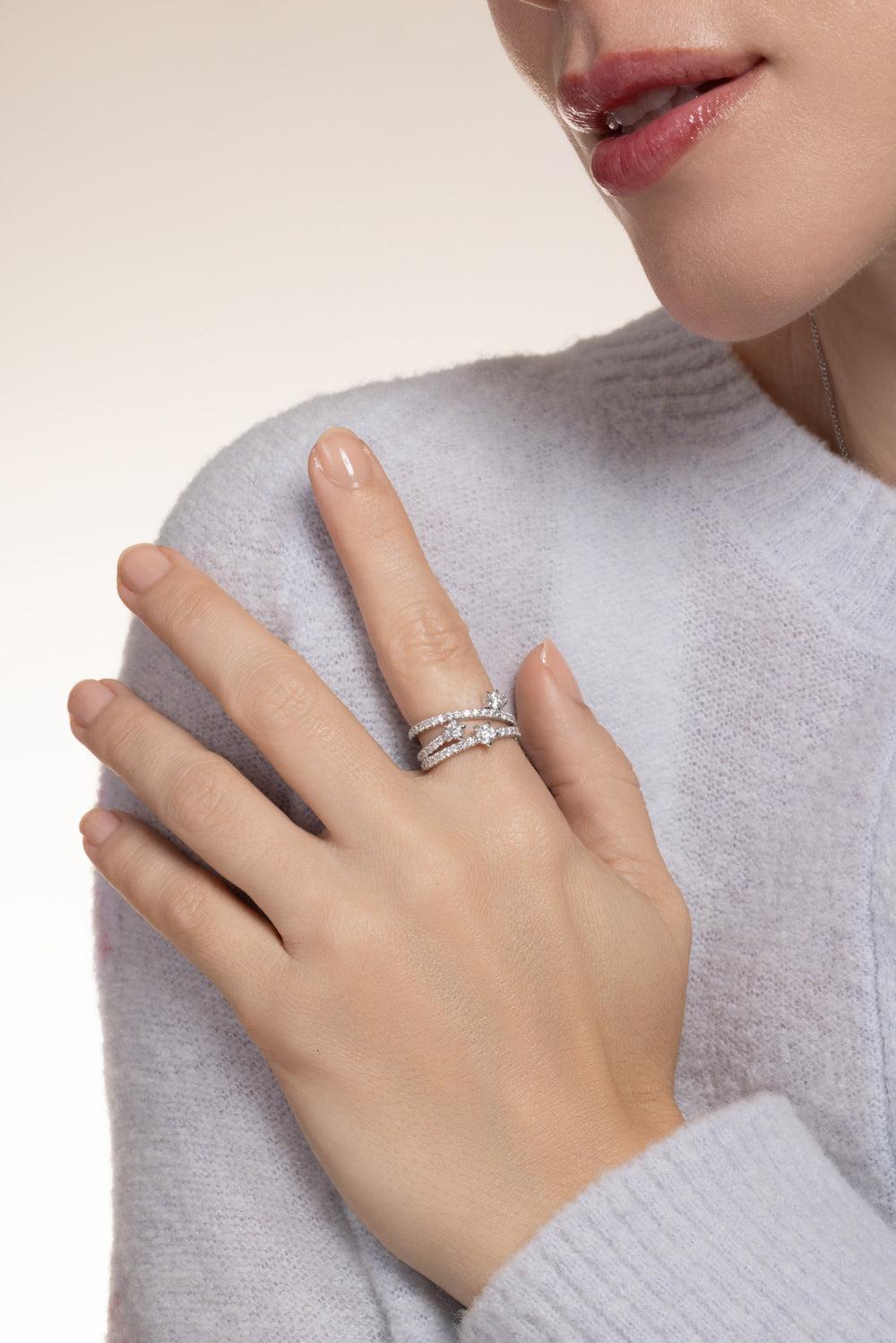 Diamond Star Set Starry Night Ring-WHITE GOLD-6-JEWELRYFINE JEWELRING-KWIAT