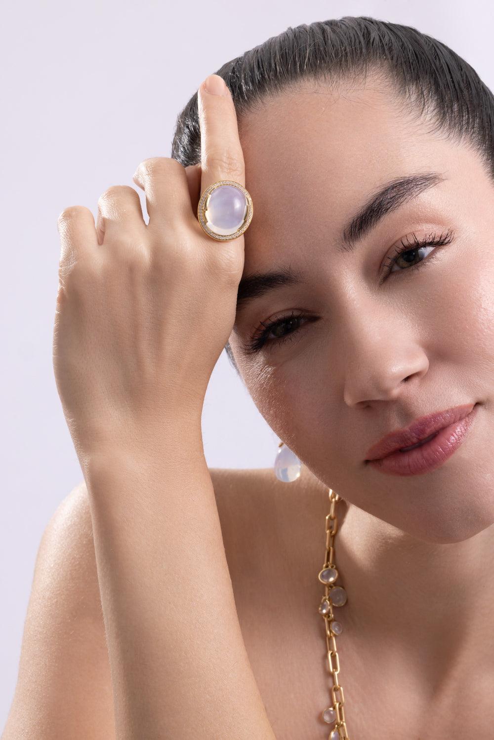 Rock N Roll Moon Quartz Ring-YELLOW GOLD-6.5-JEWELRYFINE JEWELRING-GOSHWARA