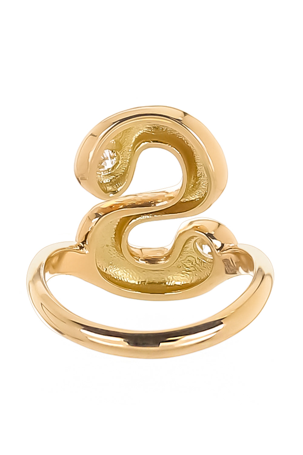 Diamond S Bubble Ring