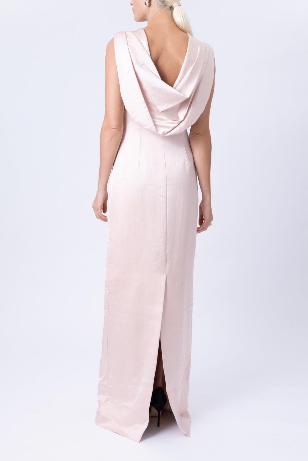 Embroidered Sleeveless Draped Gown-PINK-2-CLOTHINGDRESSCOCKTAIL-ERDEM