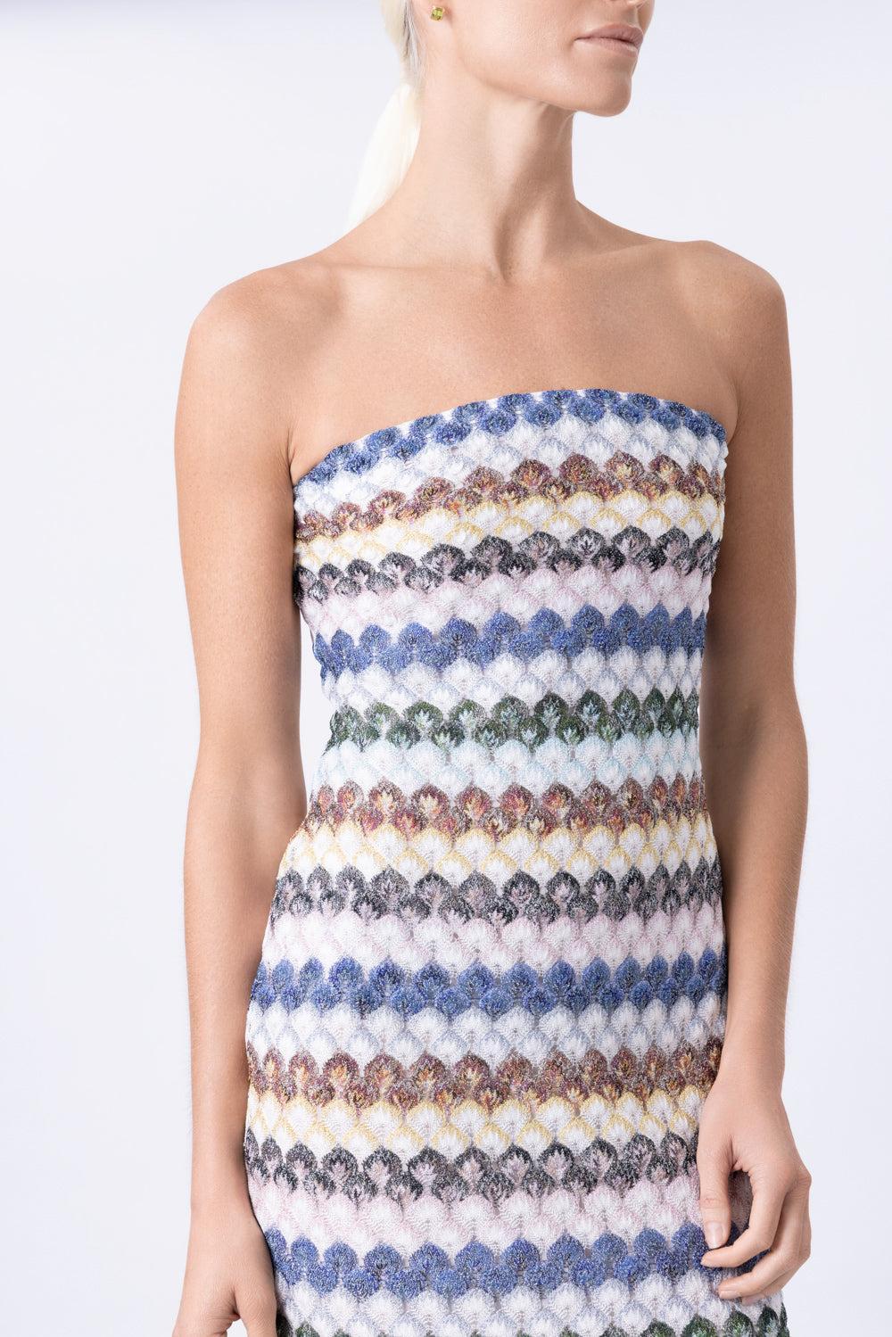Short Knit Dress - Multicolor Light-GEOMETRC-40-CLOTHINGDRESSCASUAL-MISSONI