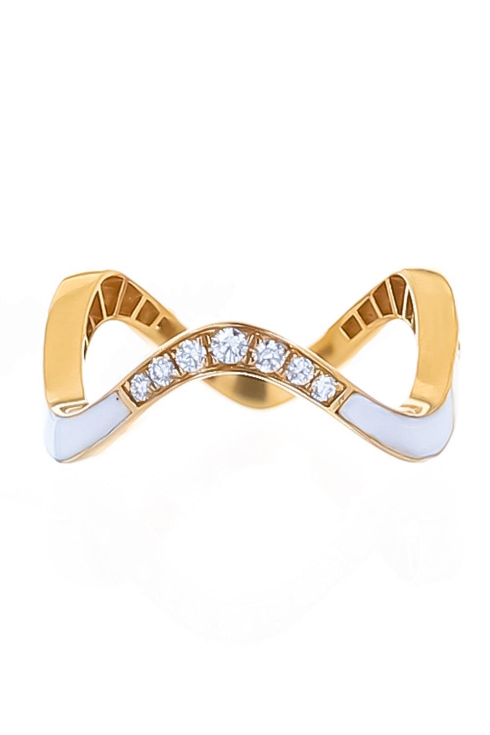 Diamond Wave Ring-YELLOW GOLD-7.25-JEWELRYFINE JEWELRING-CICADA