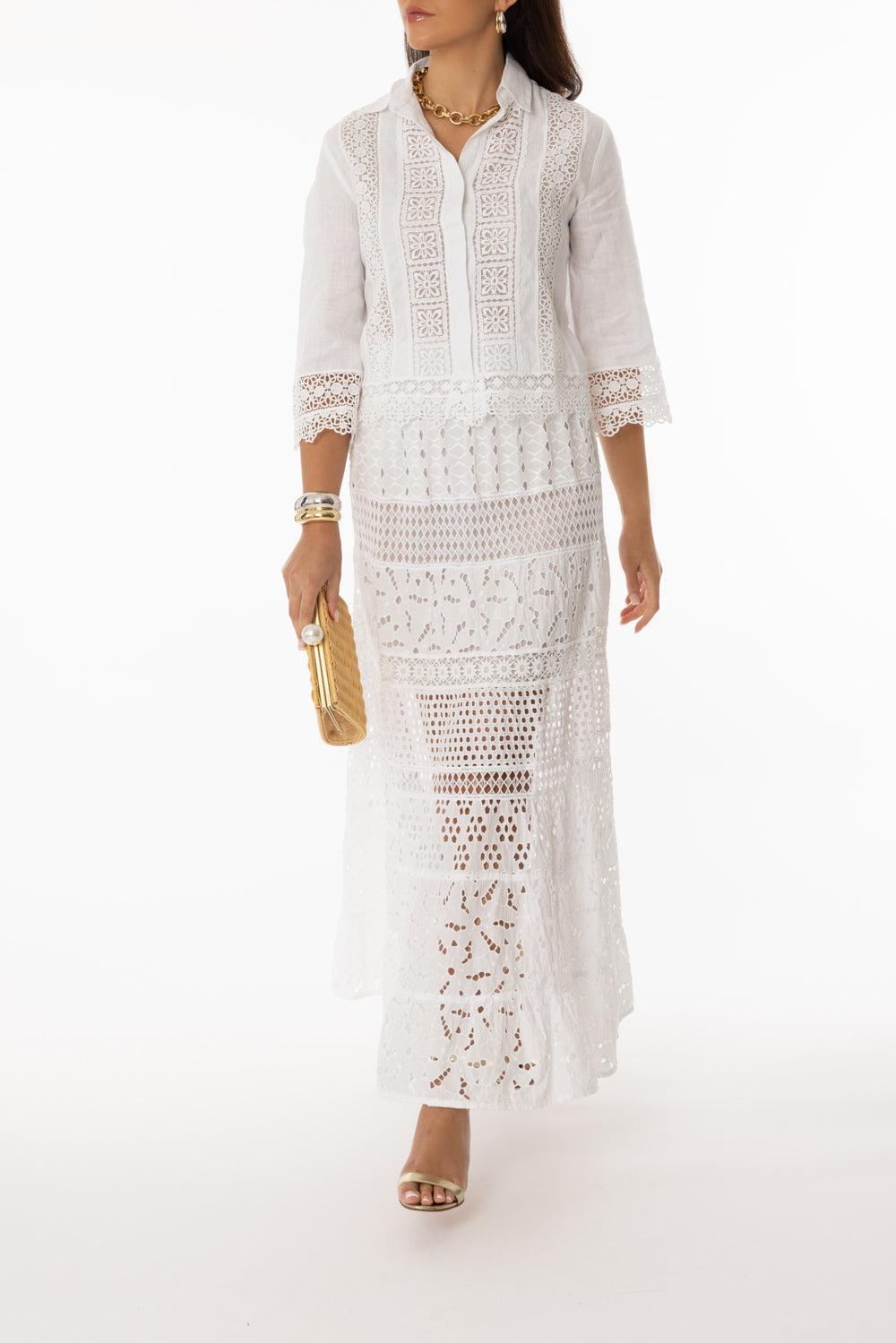 Piave Maxi Skirt-WHITE-XS-CLOTHINGSKIRTMAXI-TEMPTATION POSITANO