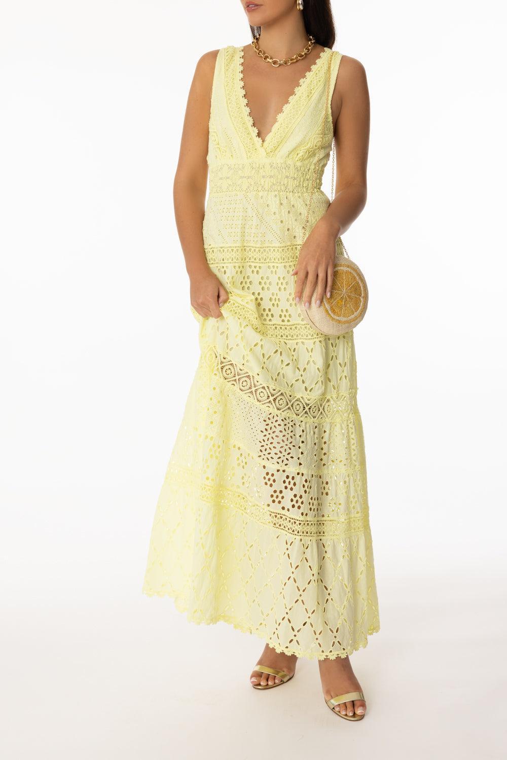 Paglia Dress - Giallo-GIALLO-XS-CLOTHINGDRESSCASUAL-TEMPTATION POSITANO