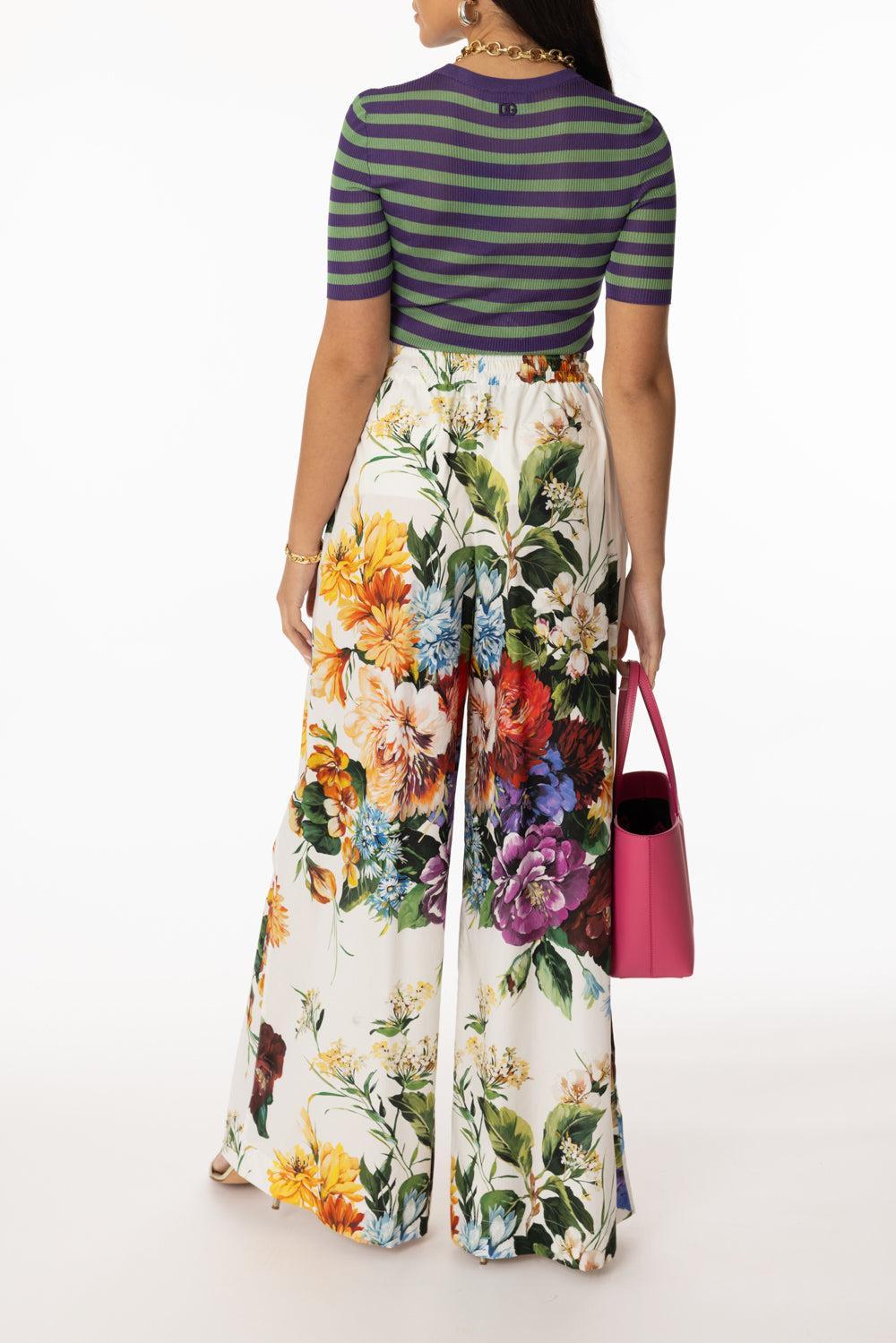 Poplin Wide Leg Pant-WHTFLWRS-36-CLOTHINGPANTWIDE LEG-DOLCE & GABBANA