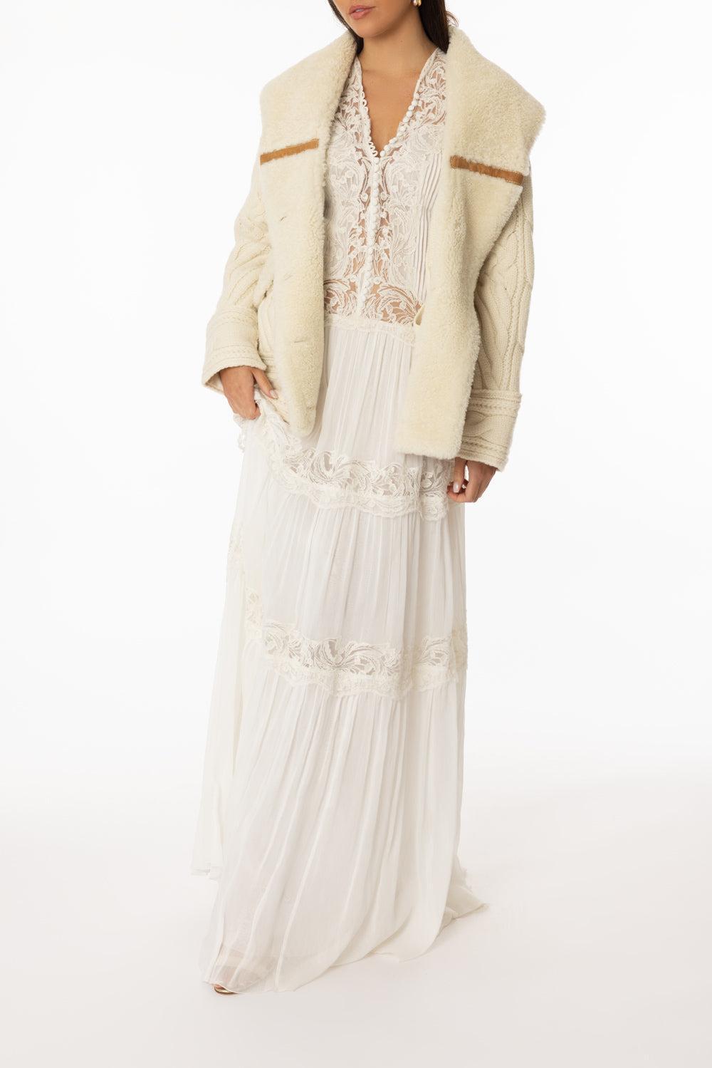 Oversized Coat-IVORY-S/M-CLOTHINGJACKETCASUAL-ERMANNO SCERVINO