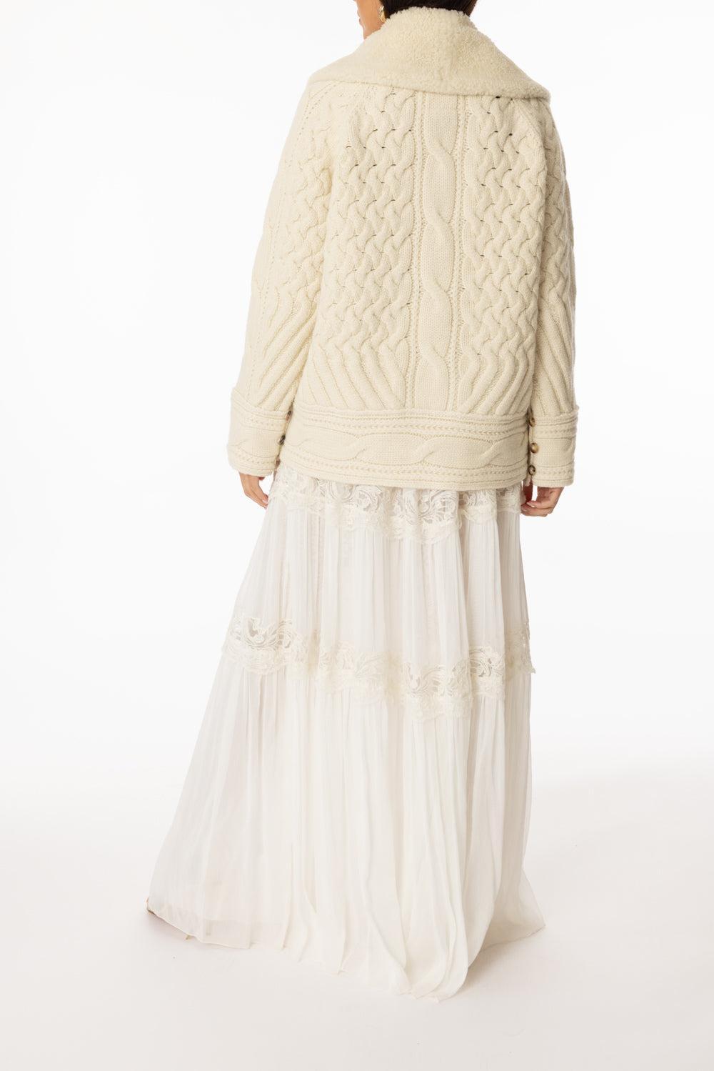 Oversized Coat-IVORY-S/M-CLOTHINGJACKETCASUAL-ERMANNO SCERVINO