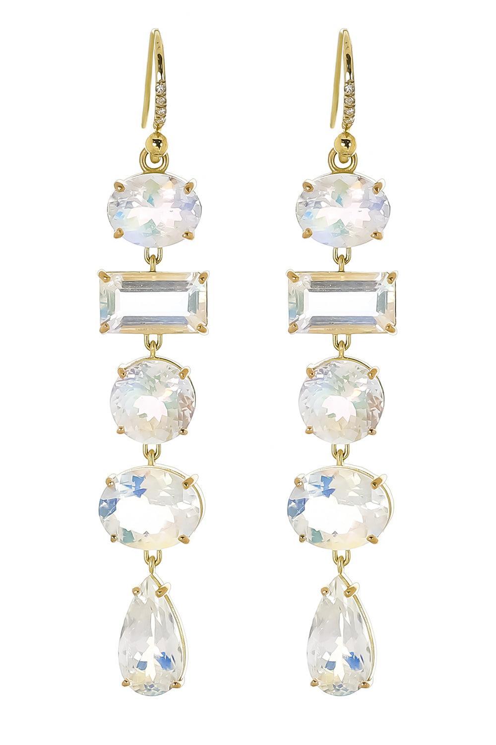 Rainbow Moonstone Gemmy Gem Multi Earrings-YELLOW GOLD-JEWELRYFINE JEWELEARRING-IRENE NEUWIRTH JEWELRY