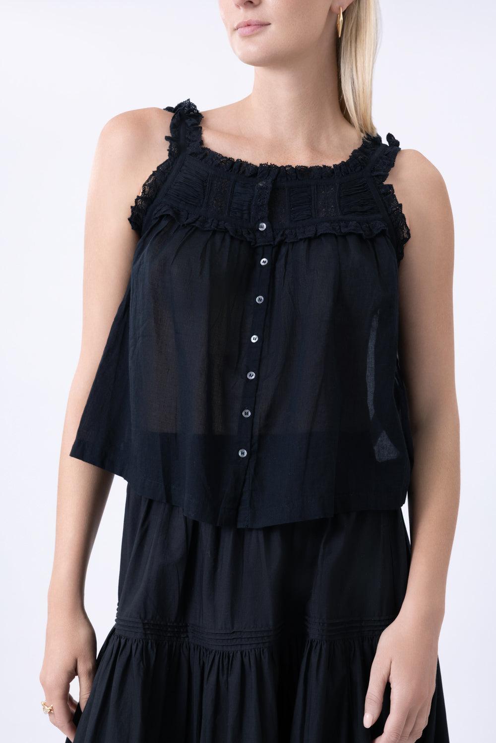 Fidella Top-BLACK-XXS-CLOTHINGTOPBLOUSE-DOEN
