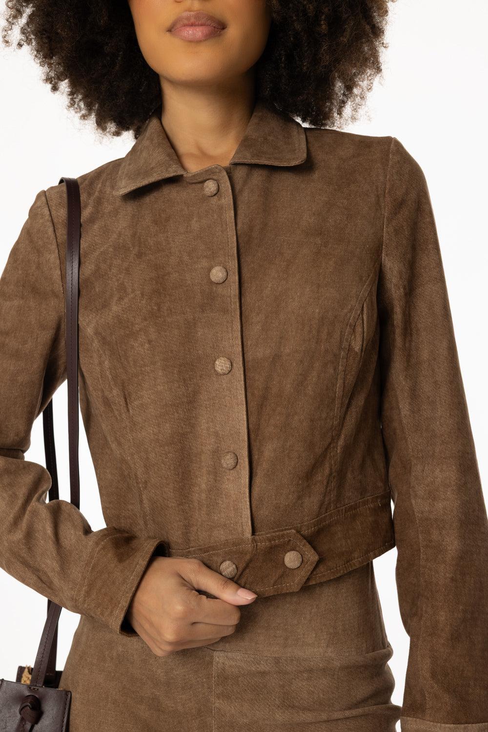 Cropped Trench Jacket-SEPIA-XS-CLOTHINGJACKETLEATHER-SPRWMN