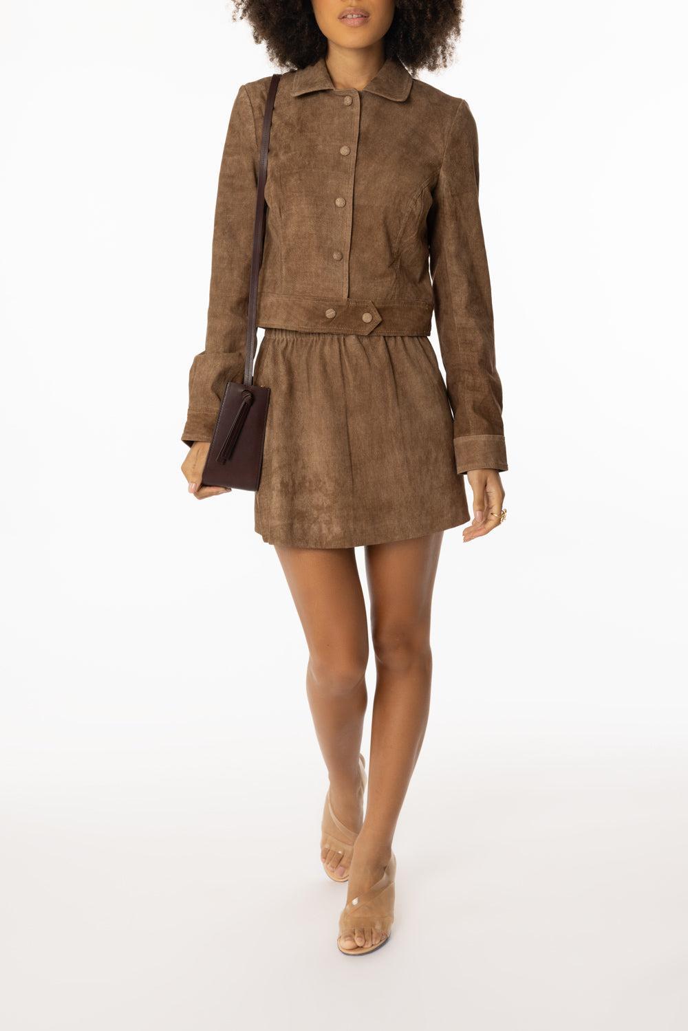 Cropped Trench Jacket-SEPIA-XS-CLOTHINGJACKETLEATHER-SPRWMN