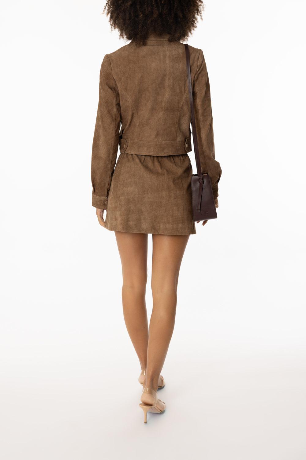 Cropped Trench Jacket-SEPIA-XS-CLOTHINGJACKETLEATHER-SPRWMN