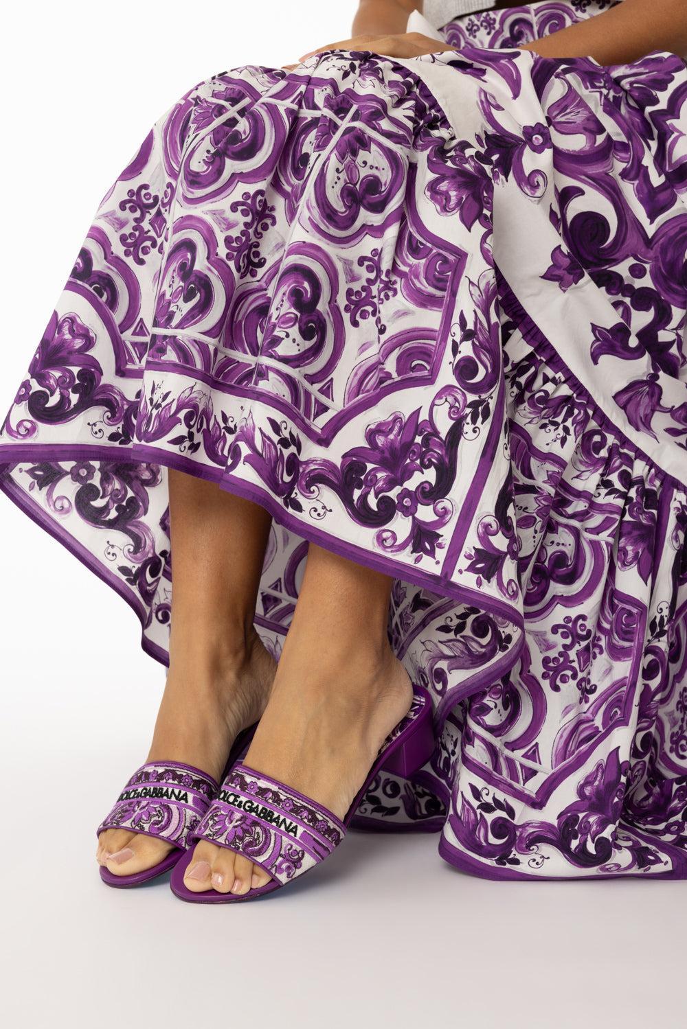 Maiolica Mule-MAIOVIOL-37-SHOEMULE-DOLCE & GABBANA
