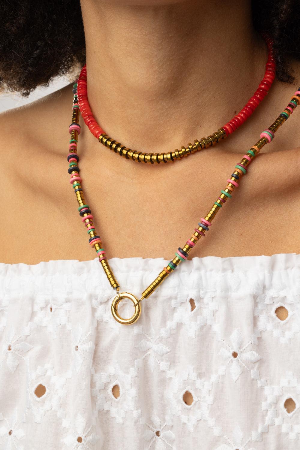 Red Iris Prime Hematite Necklace-RED-JEWELRYBOUTIQUENECKLACE O-HIJAS DE PUKA